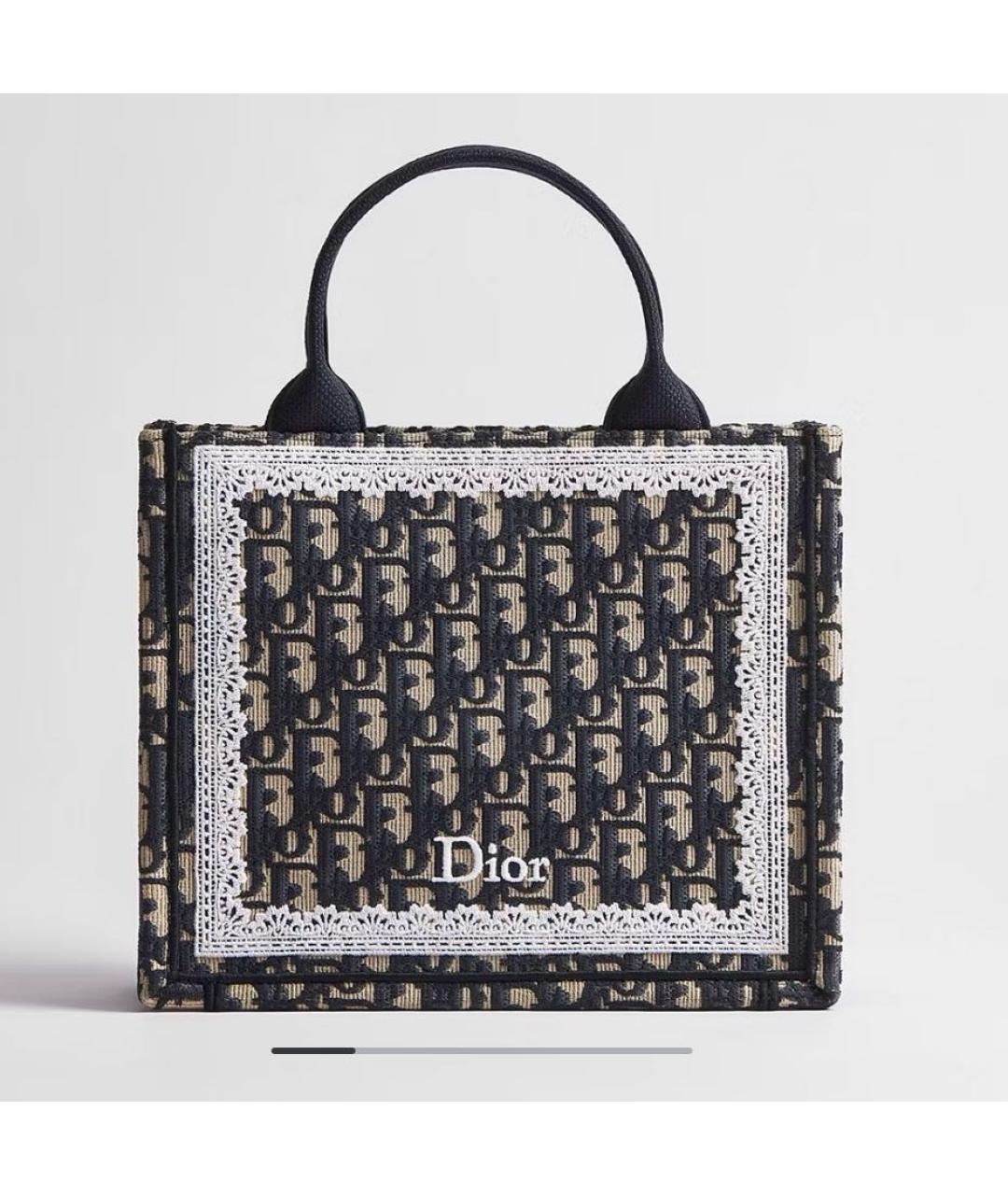 CHRISTIAN DIOR Темно-синяя сумка тоут, фото 8