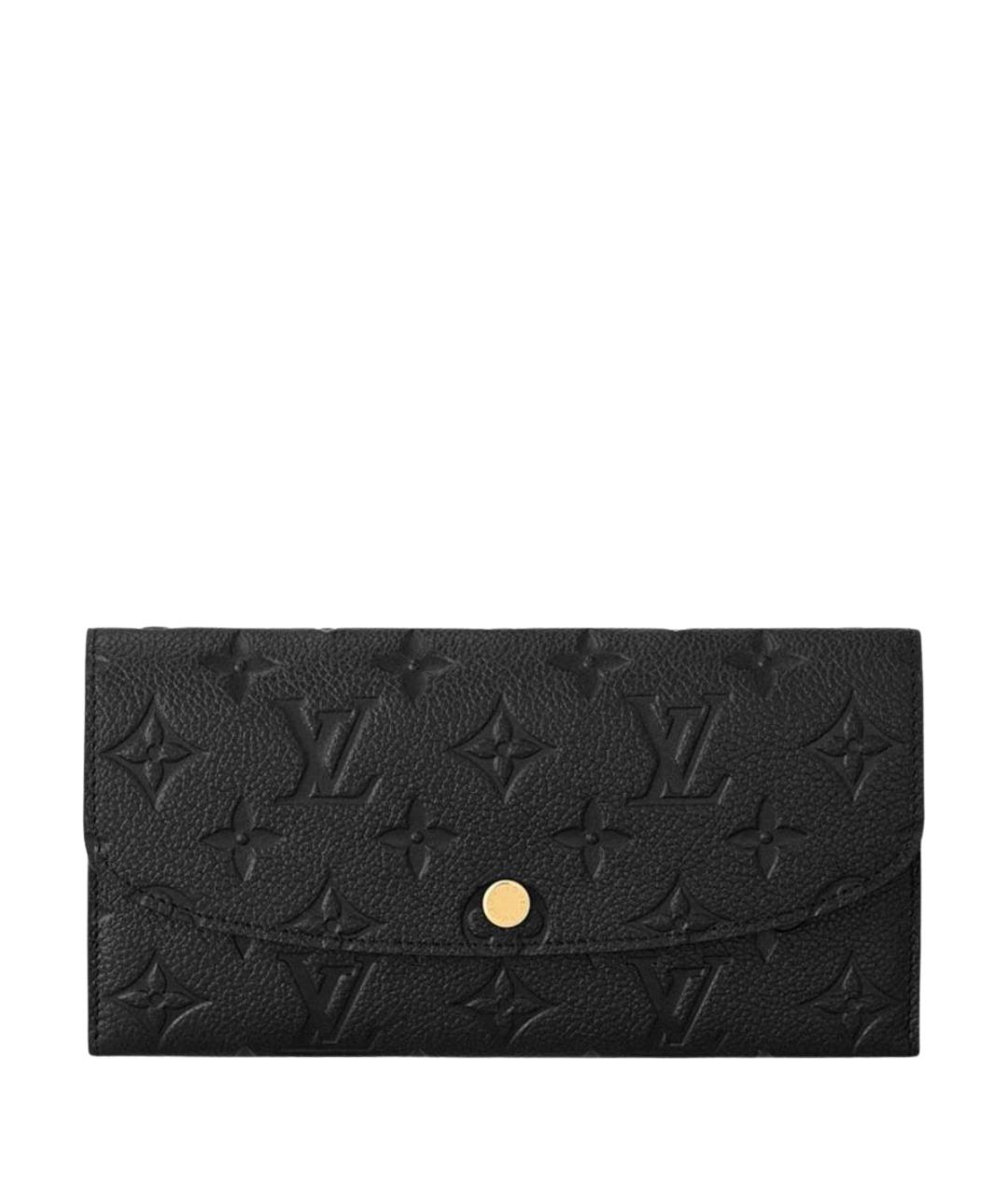 LOUIS VUITTON Черный кожаный кошелек, фото 1