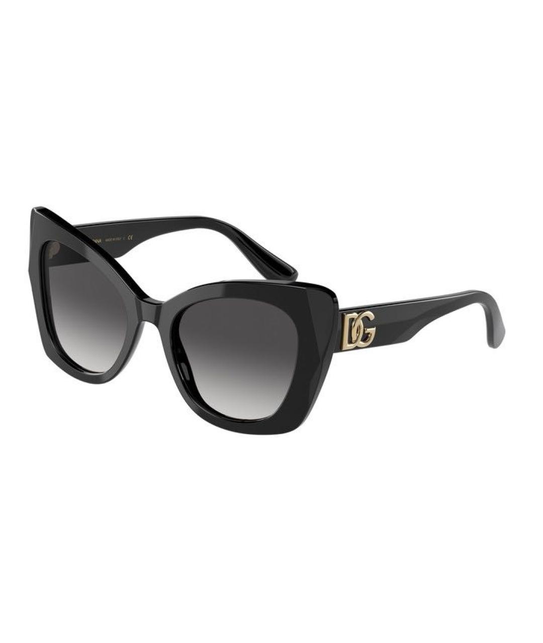 DOLCE&GABBANA Черные пластиковые солнцезащитные очки, фото 2