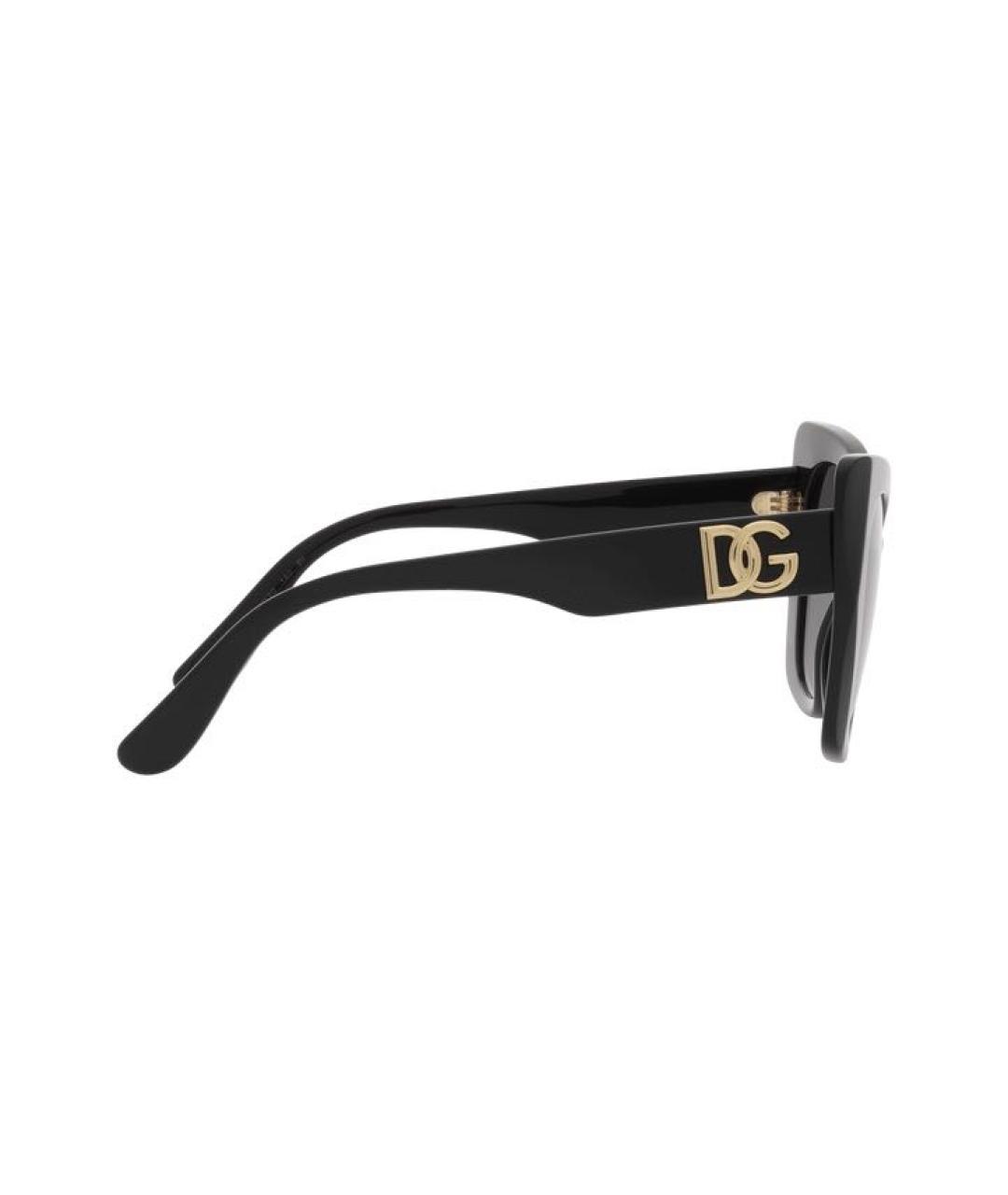DOLCE&GABBANA Черные пластиковые солнцезащитные очки, фото 3