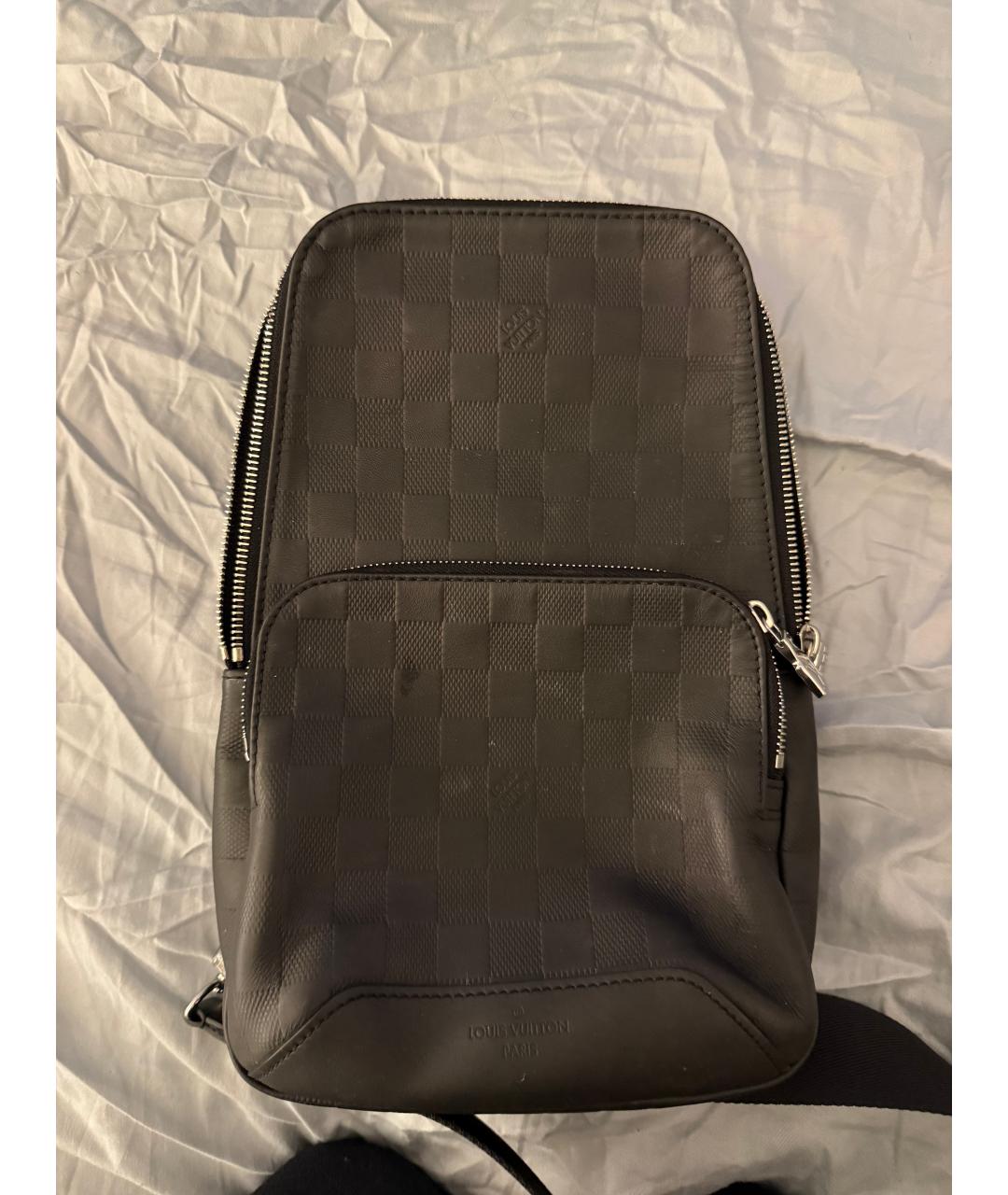 LOUIS VUITTON Черная поясная сумка из искусственной кожи, фото 3