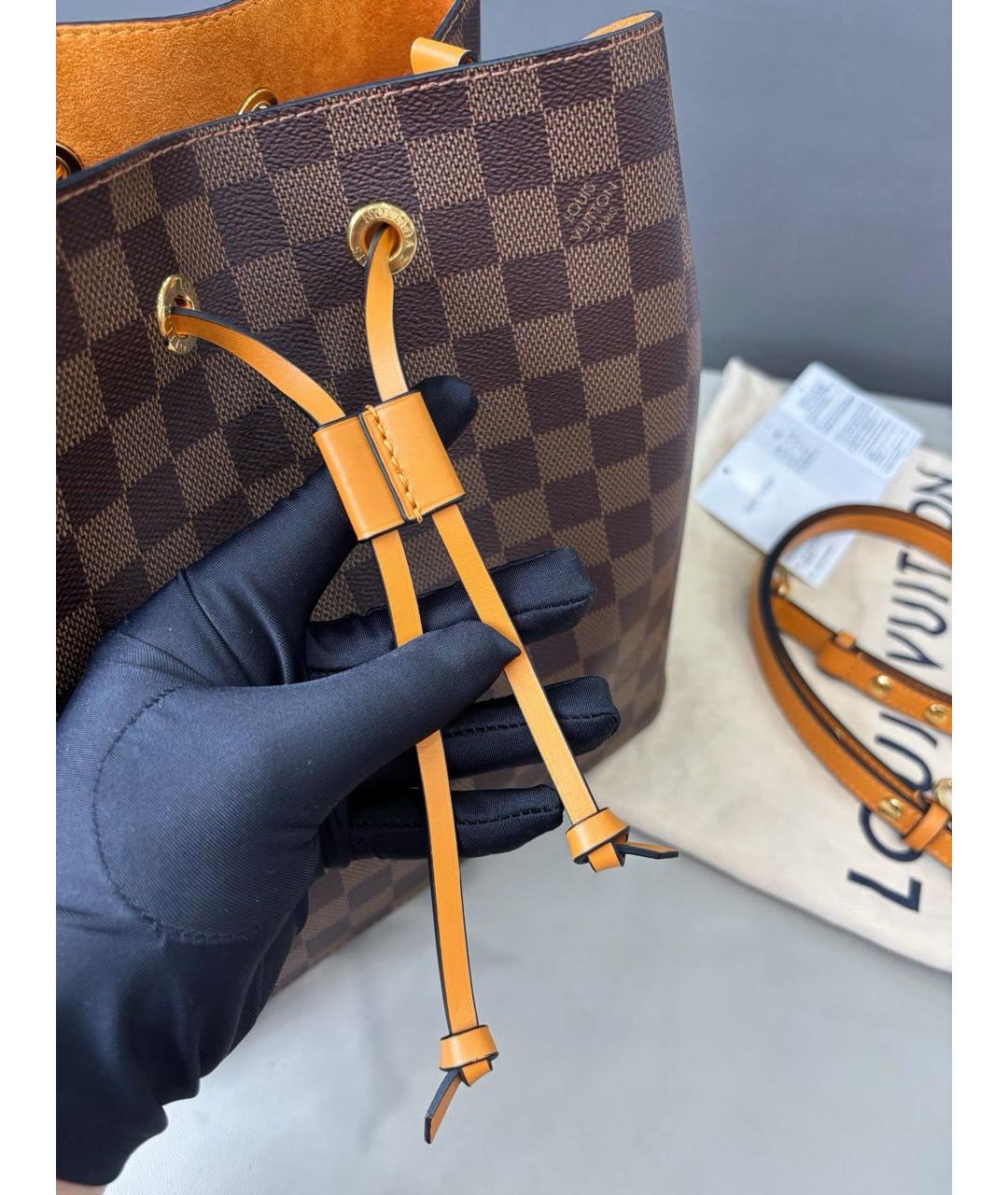 LOUIS VUITTON Коричневая сумка через плечо, фото 6