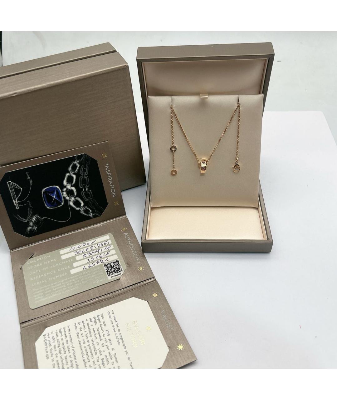 BVLGARI Золотое колье из розового золота, фото 2