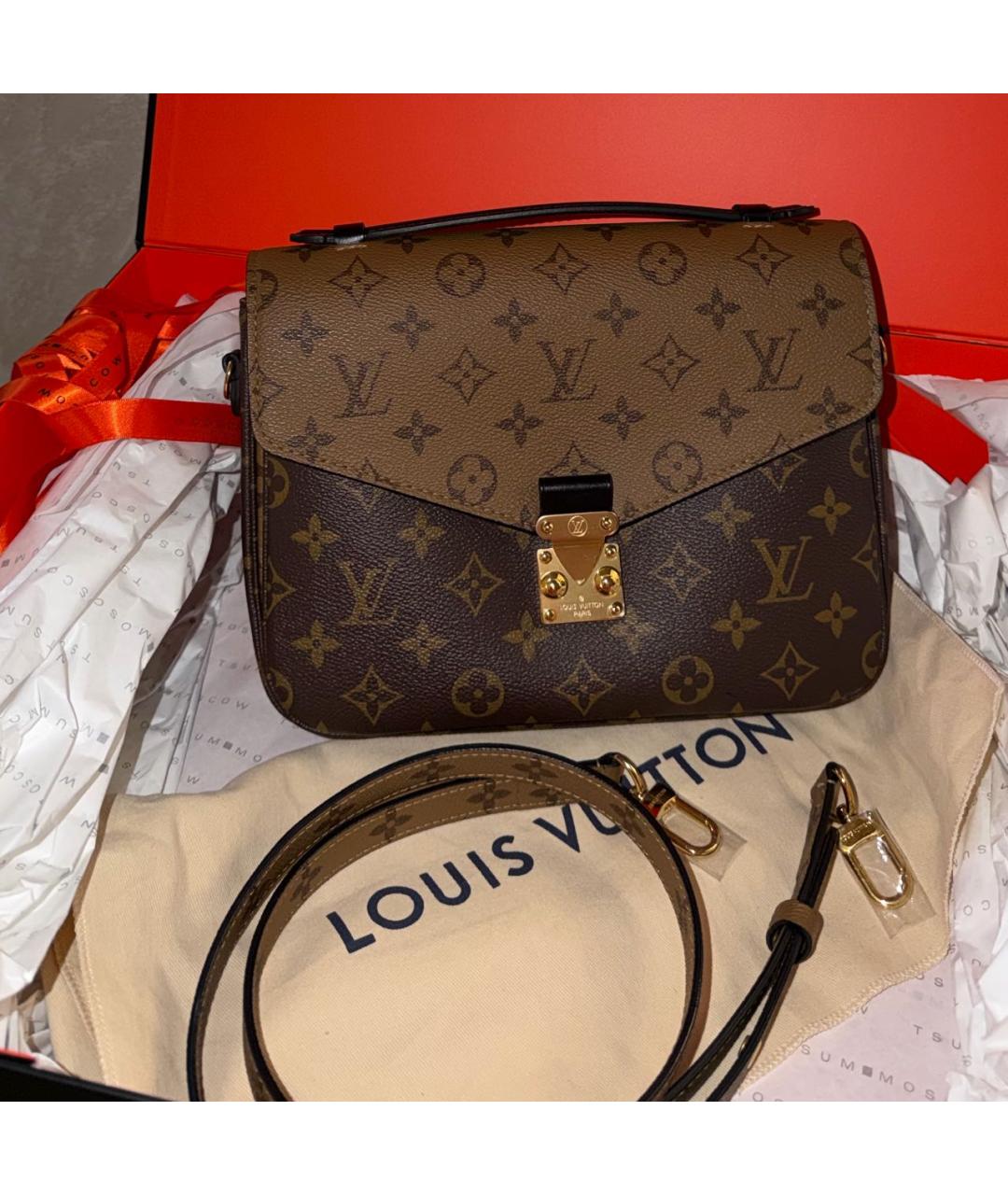 LOUIS VUITTON Коричневая сумка через плечо, фото 2