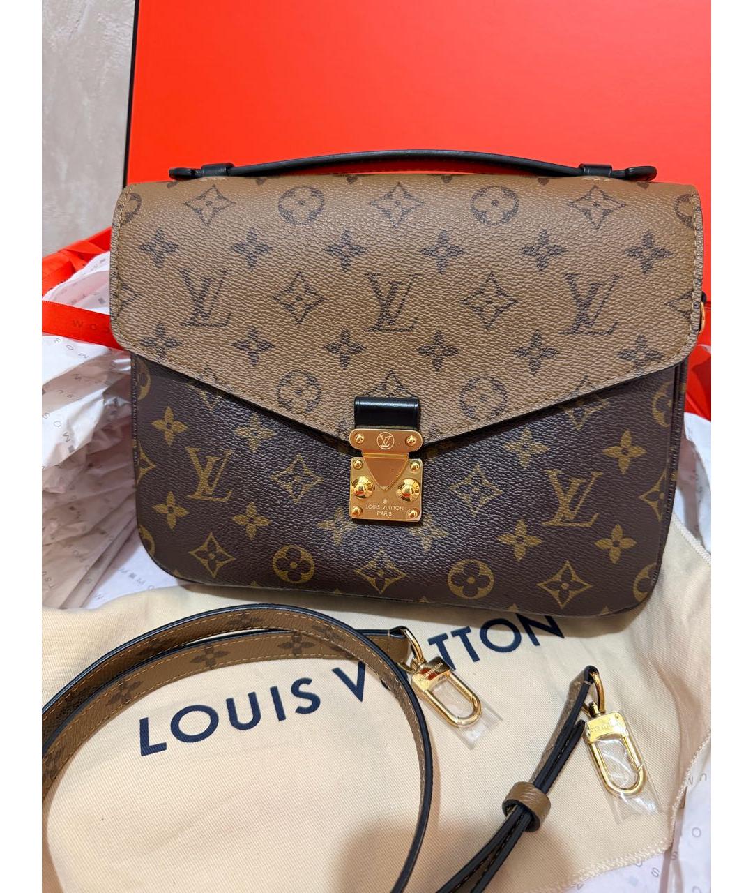 LOUIS VUITTON Коричневая сумка через плечо, фото 5