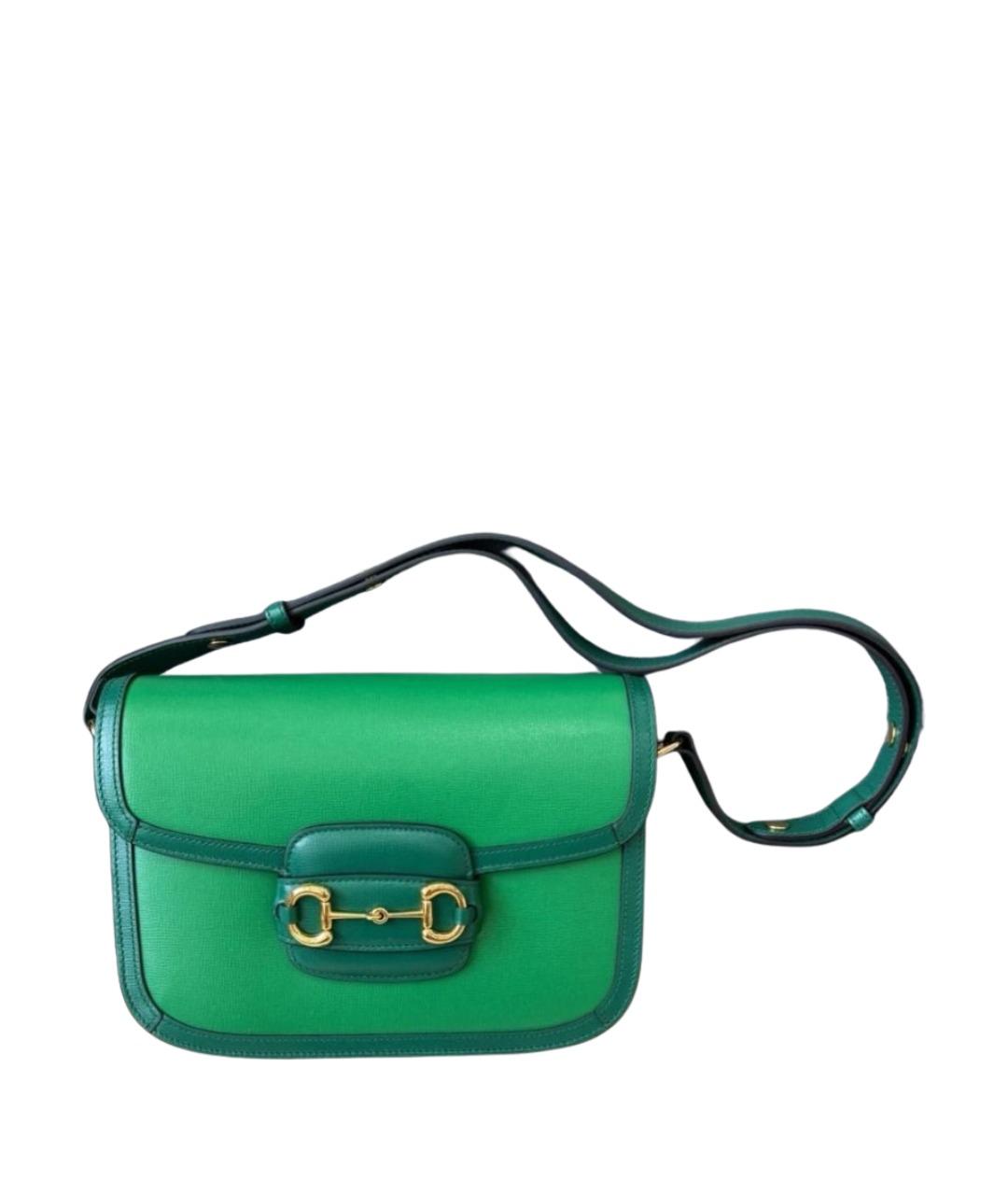 GUCCI Зеленая кожаная сумка через плечо, фото 1
