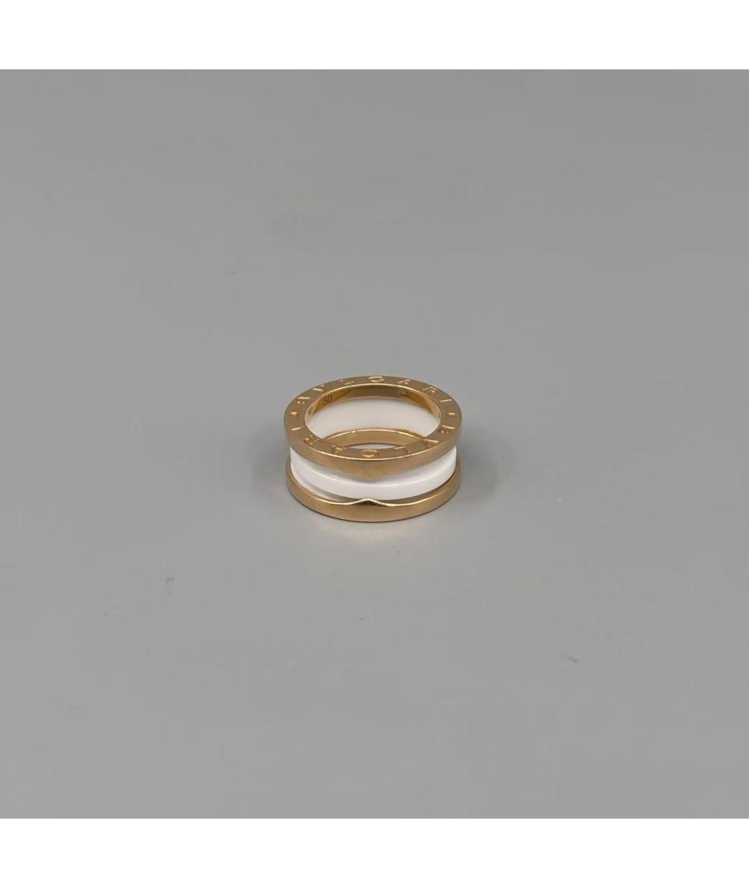 BVLGARI Белое кольцо из розового золота, фото 3