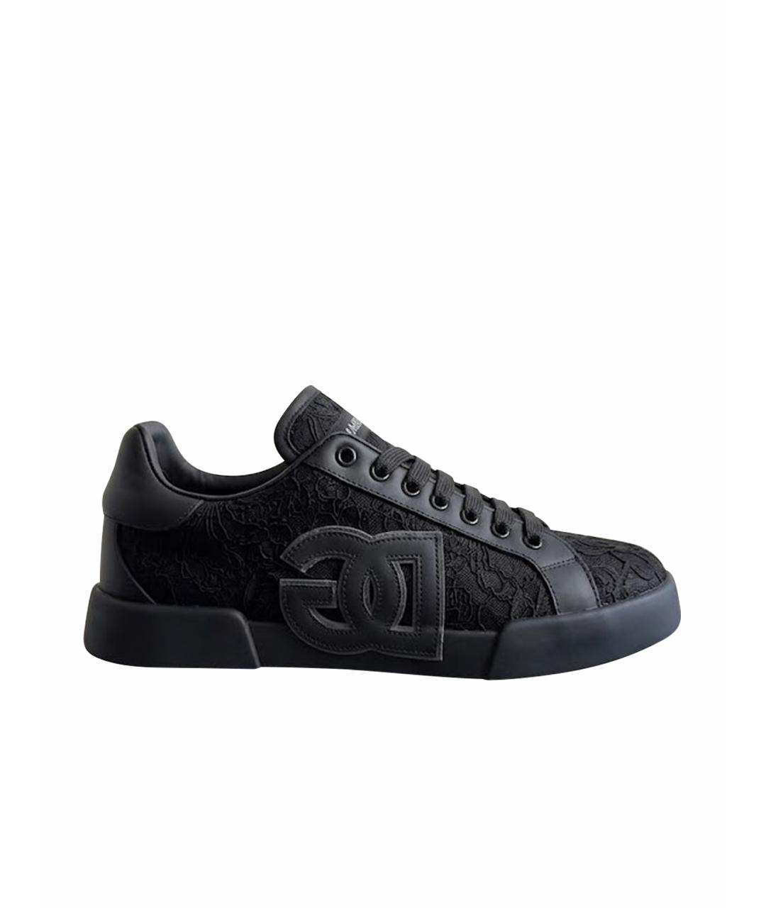 DOLCE&GABBANA Черные кеды, фото 1