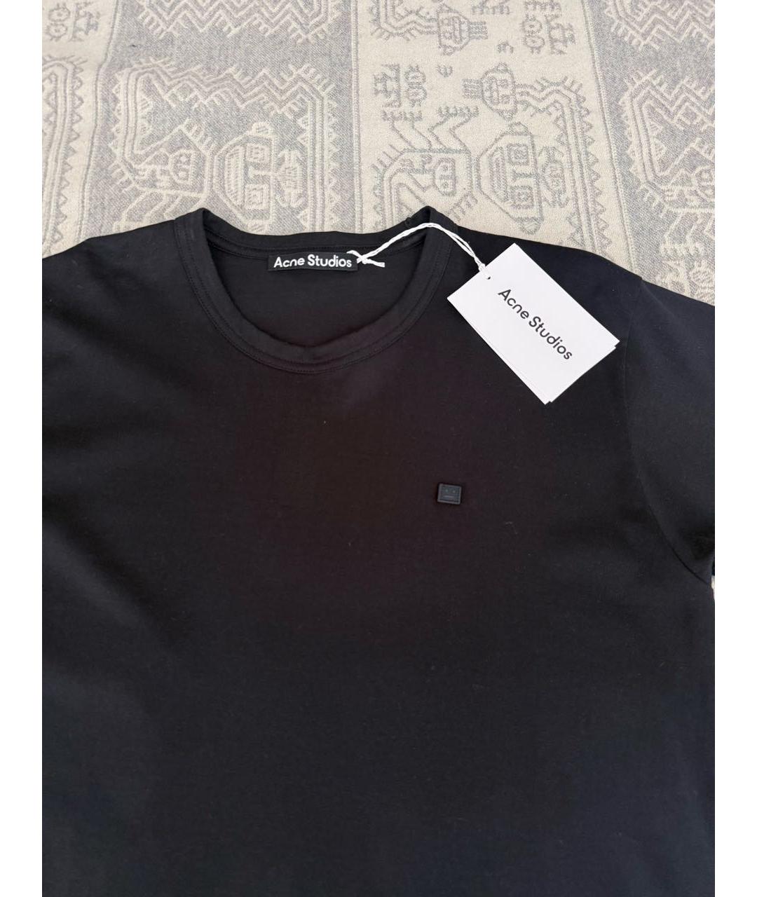 ACNE STUDIOS Черная хлопковая футболка, фото 3