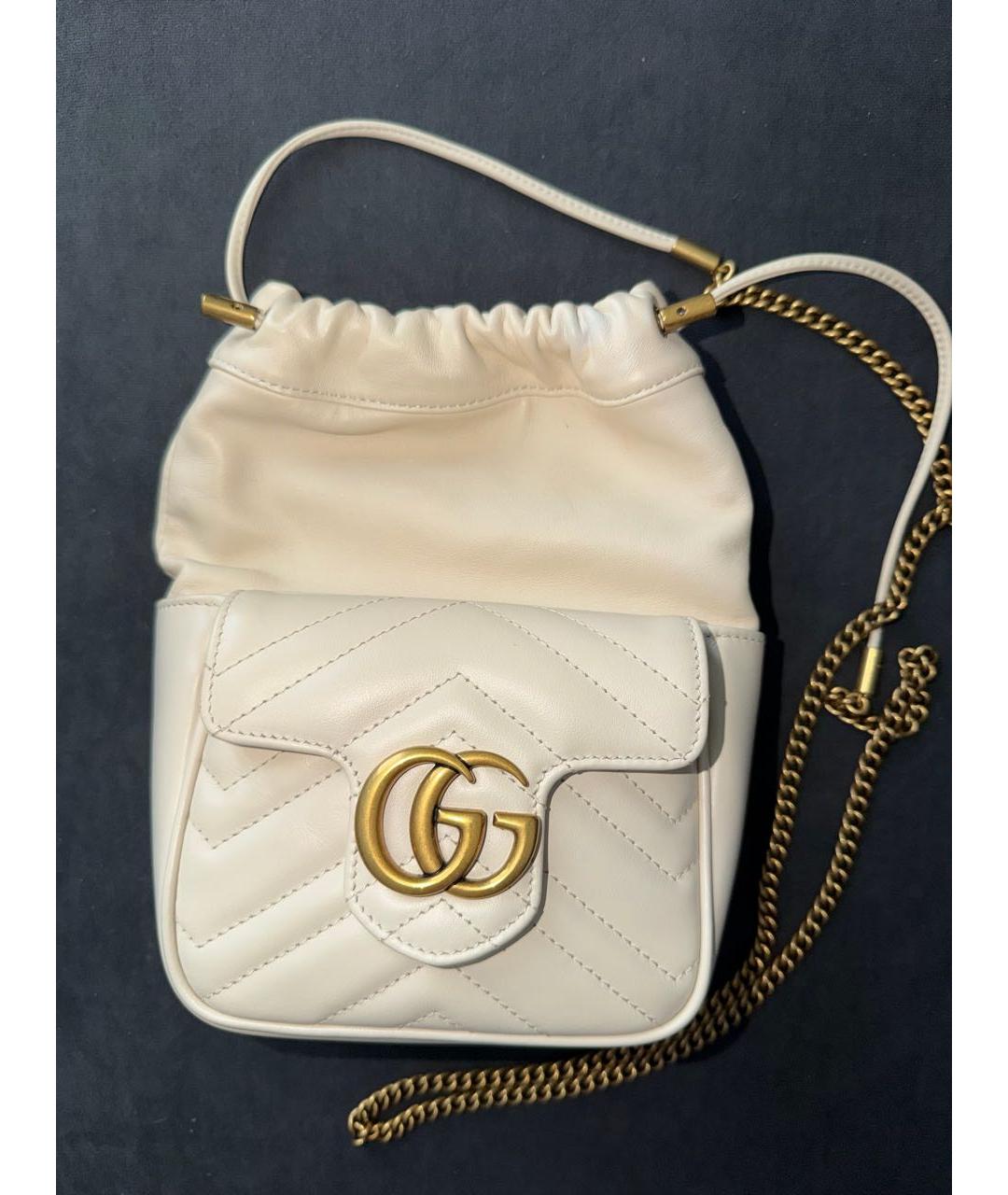 GUCCI Бежевая кожаная сумка через плечо, фото 2
