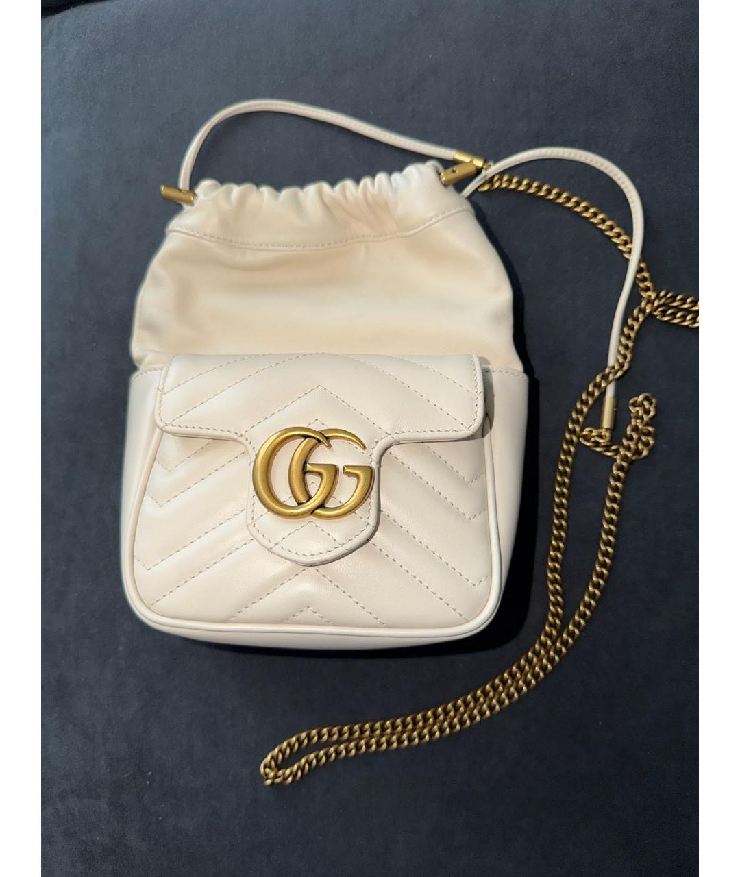 GUCCI Бежевая кожаная сумка через плечо, фото 8