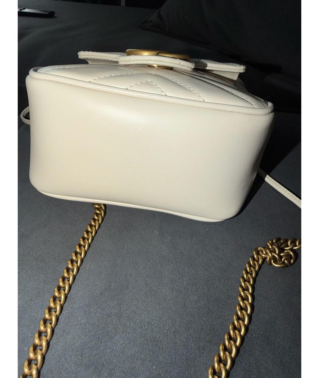 GUCCI Бежевая кожаная сумка через плечо, фото 5