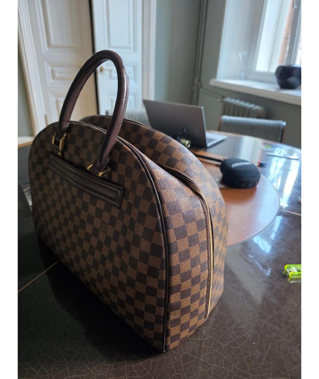 LOUIS VUITTON Коричневая дорожная/спортивная сумка из искусственной кожи, фото 2