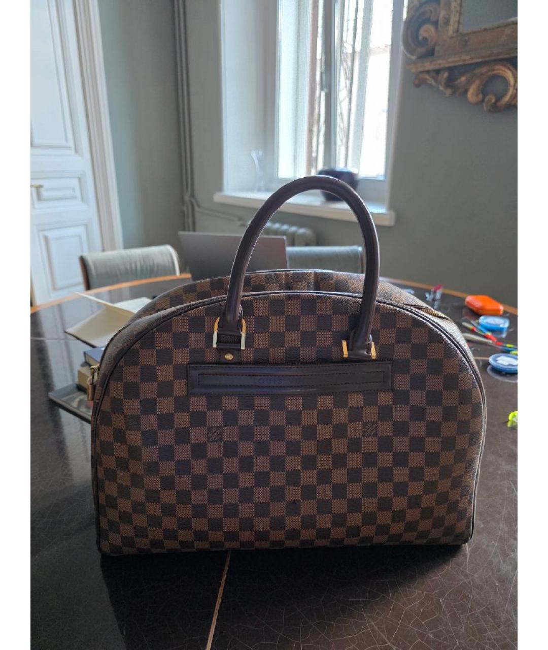 LOUIS VUITTON Коричневая дорожная/спортивная сумка из искусственной кожи, фото 8