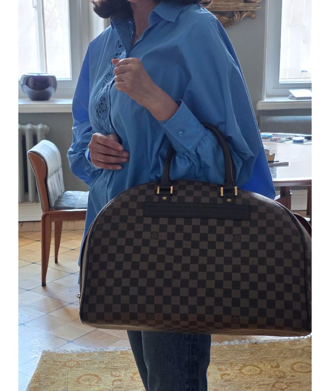LOUIS VUITTON Коричневая дорожная/спортивная сумка из искусственной кожи, фото 7