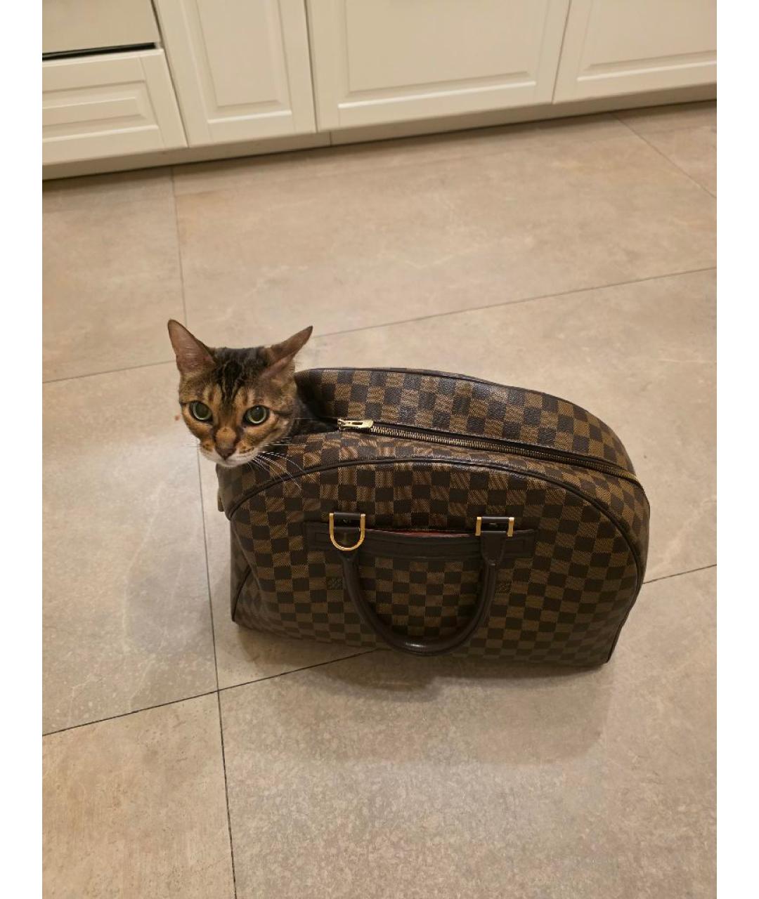 LOUIS VUITTON Коричневая дорожная/спортивная сумка из искусственной кожи, фото 4