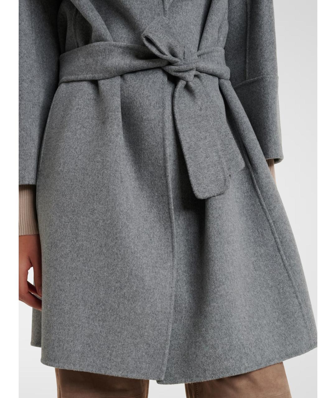 'S MAX MARA Серое шерстяное пальто, фото 5