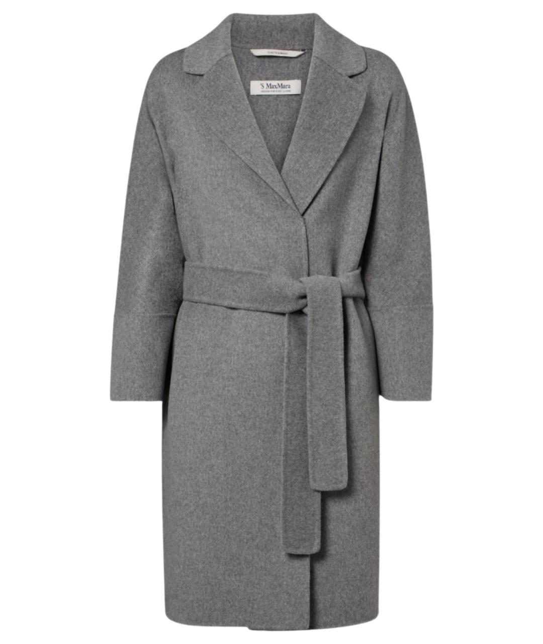 'S MAX MARA Серое шерстяное пальто, фото 1
