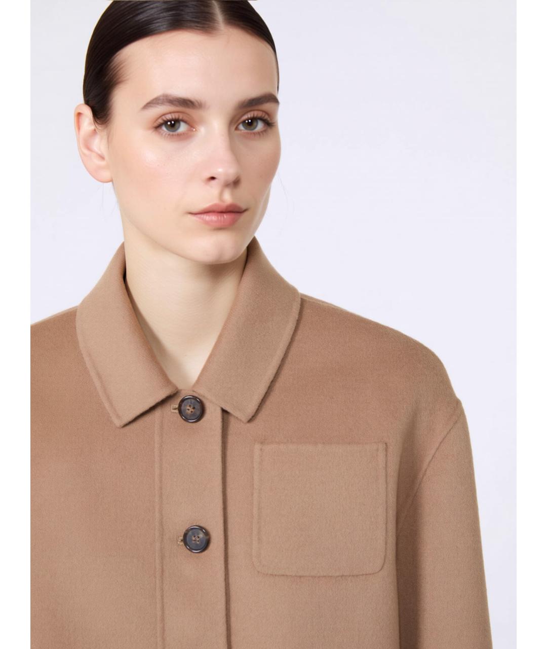 'S MAX MARA Бежевая шерстяная куртка, фото 4