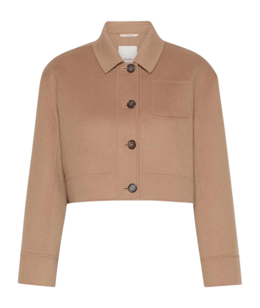 'S MAX MARA Бежевая шерстяная куртка, фото 1