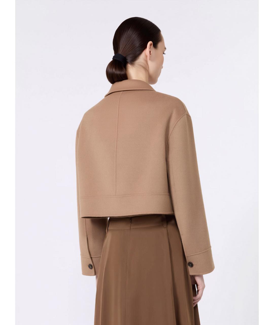 'S MAX MARA Бежевая шерстяная куртка, фото 3
