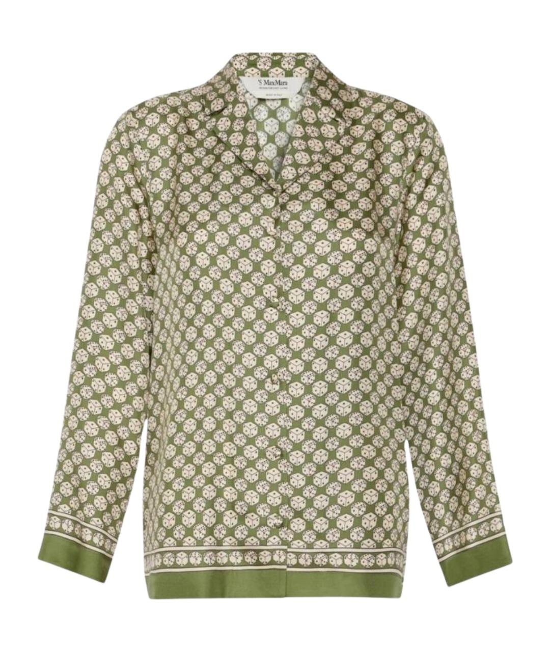 'S MAX MARA Мульти шелковая рубашка, фото 1