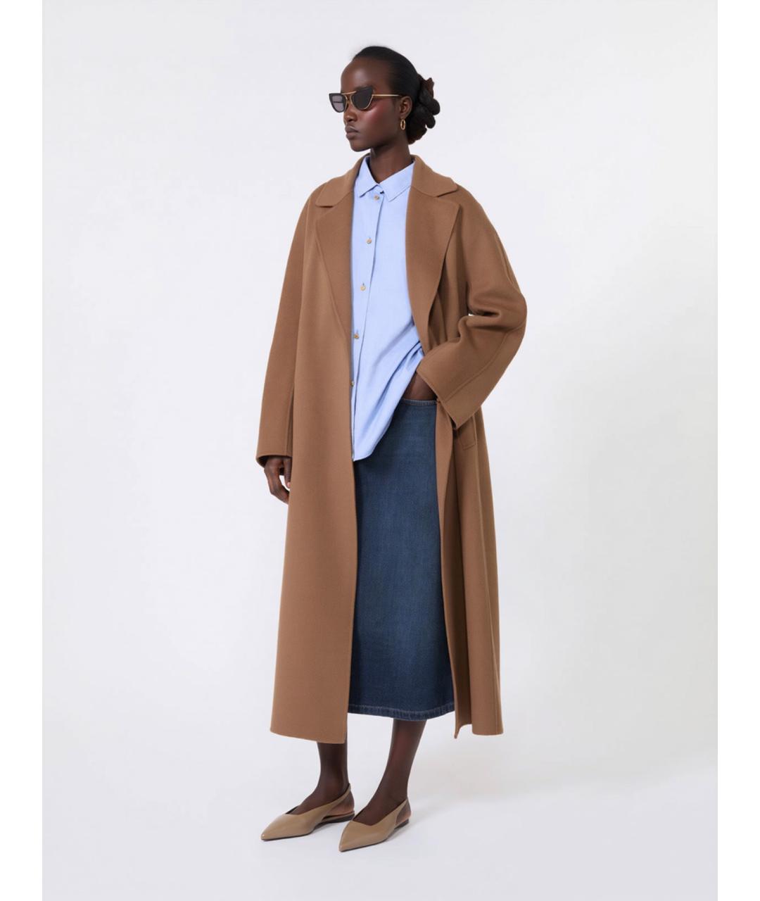 'S MAX MARA Синяя хлопковая рубашка, фото 2