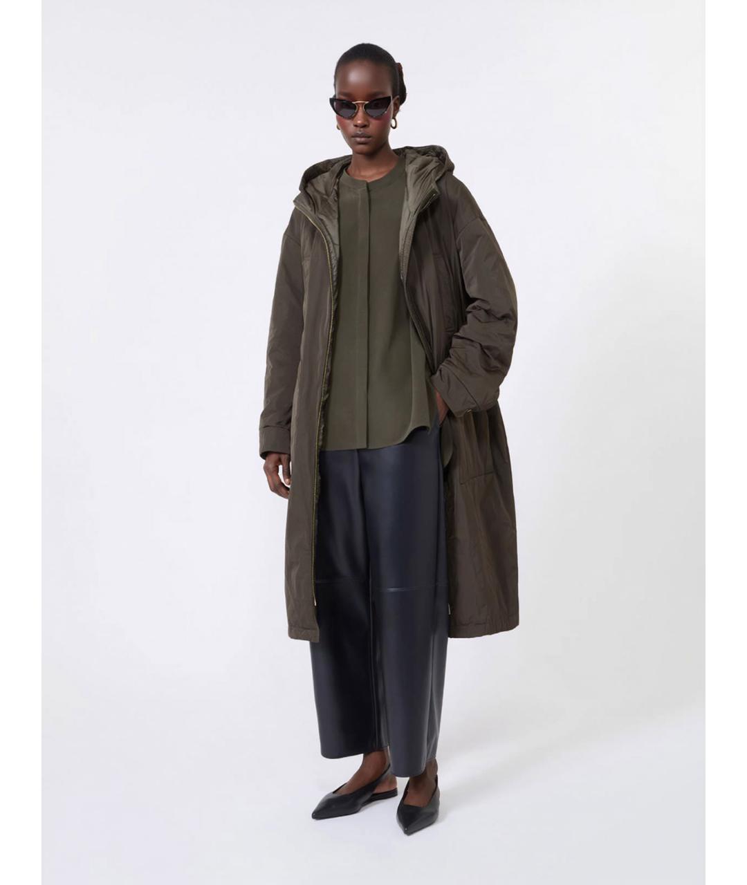 'S MAX MARA Зеленая полиэстеровая парка, фото 2