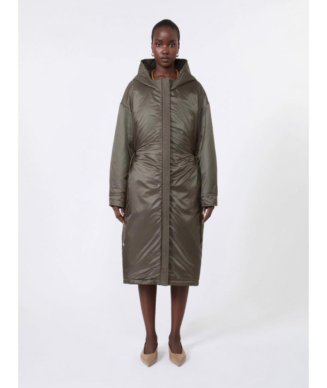 'S MAX MARA Зеленая полиэстеровая парка, фото 4