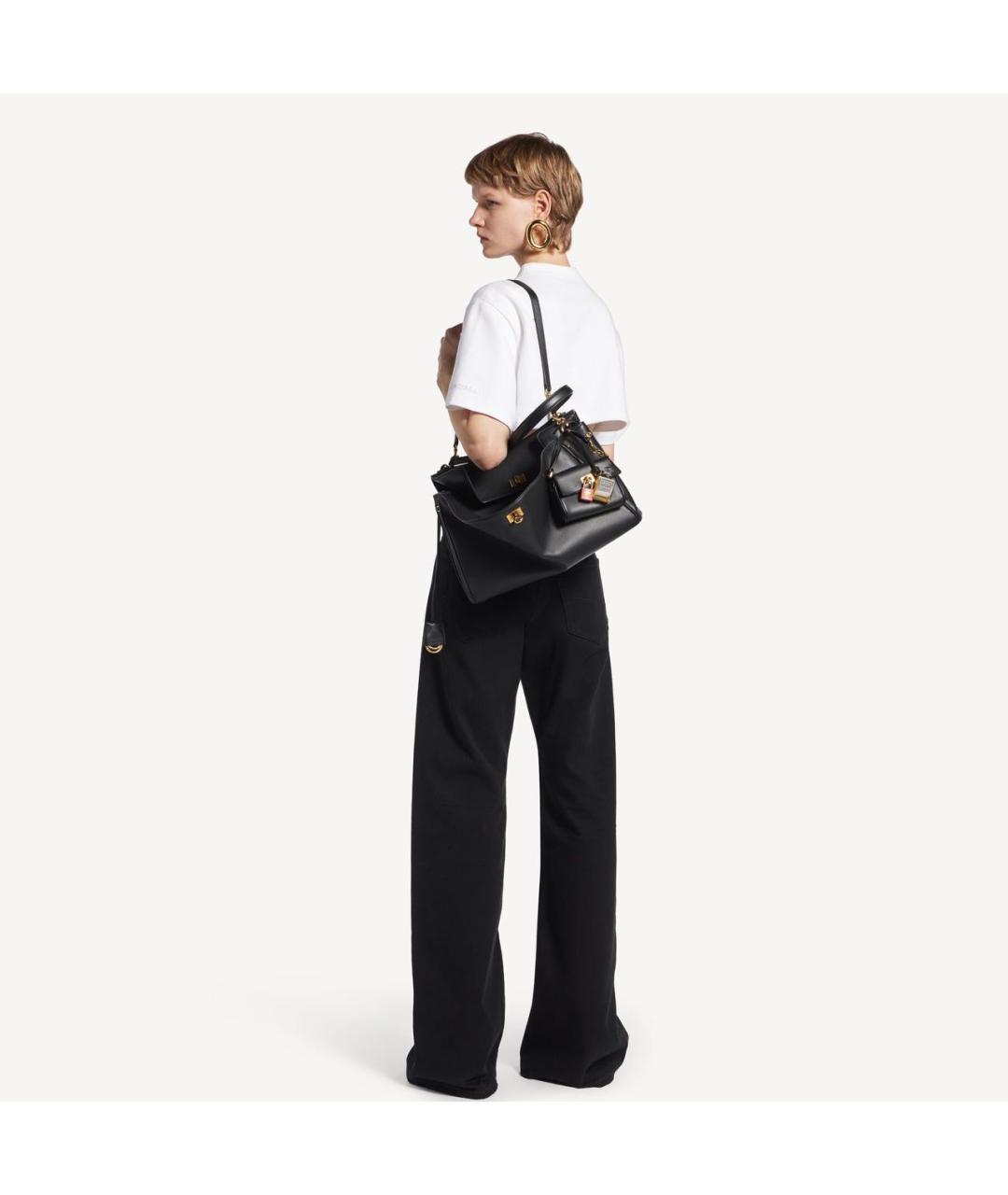 BALENCIAGA Черная кожаная сумка через плечо, фото 6