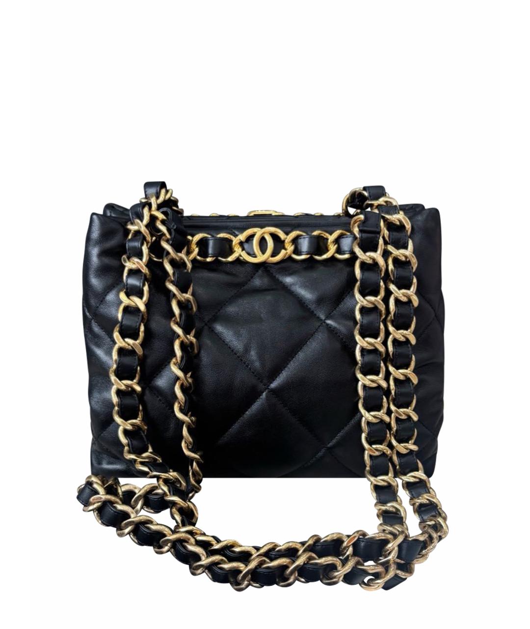 CHANEL Черная кожаная сумка тоут, фото 1