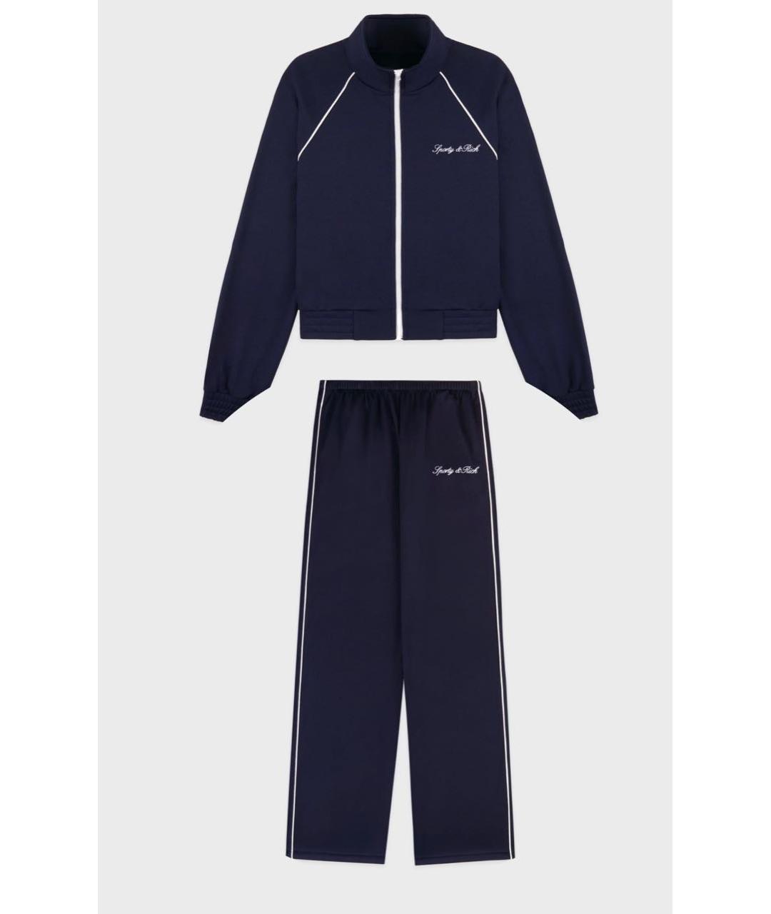 SPORTY AND RICH Темно-синий полиэстеровый спортивные костюмы, фото 7