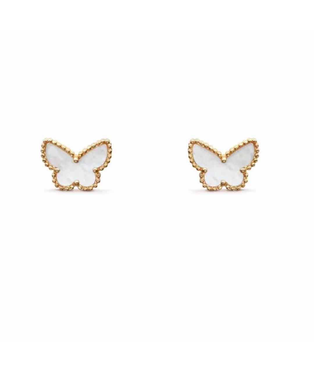 VAN CLEEF & ARPELS Белые серьги из желтого золота, фото 1