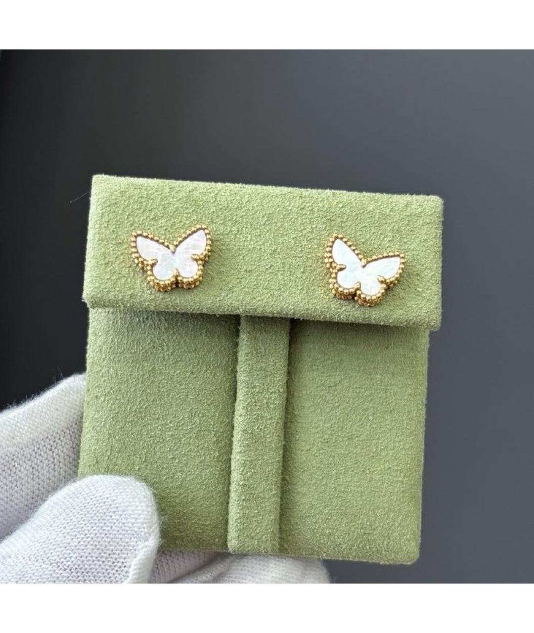 VAN CLEEF & ARPELS Белые серьги из желтого золота, фото 2