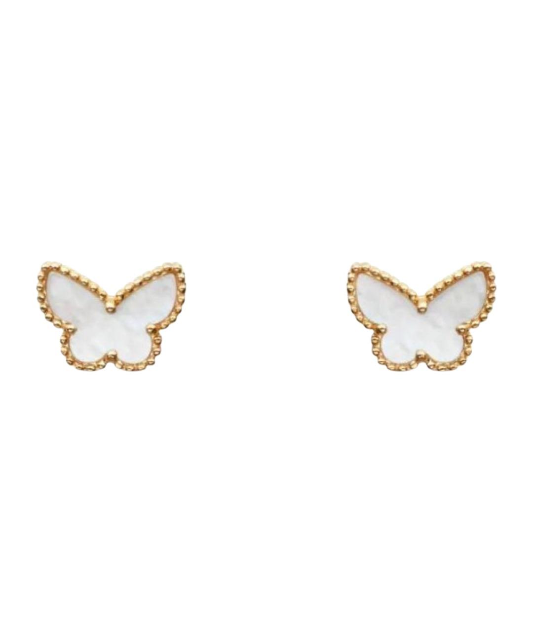 VAN CLEEF & ARPELS Белые серьги из желтого золота, фото 1