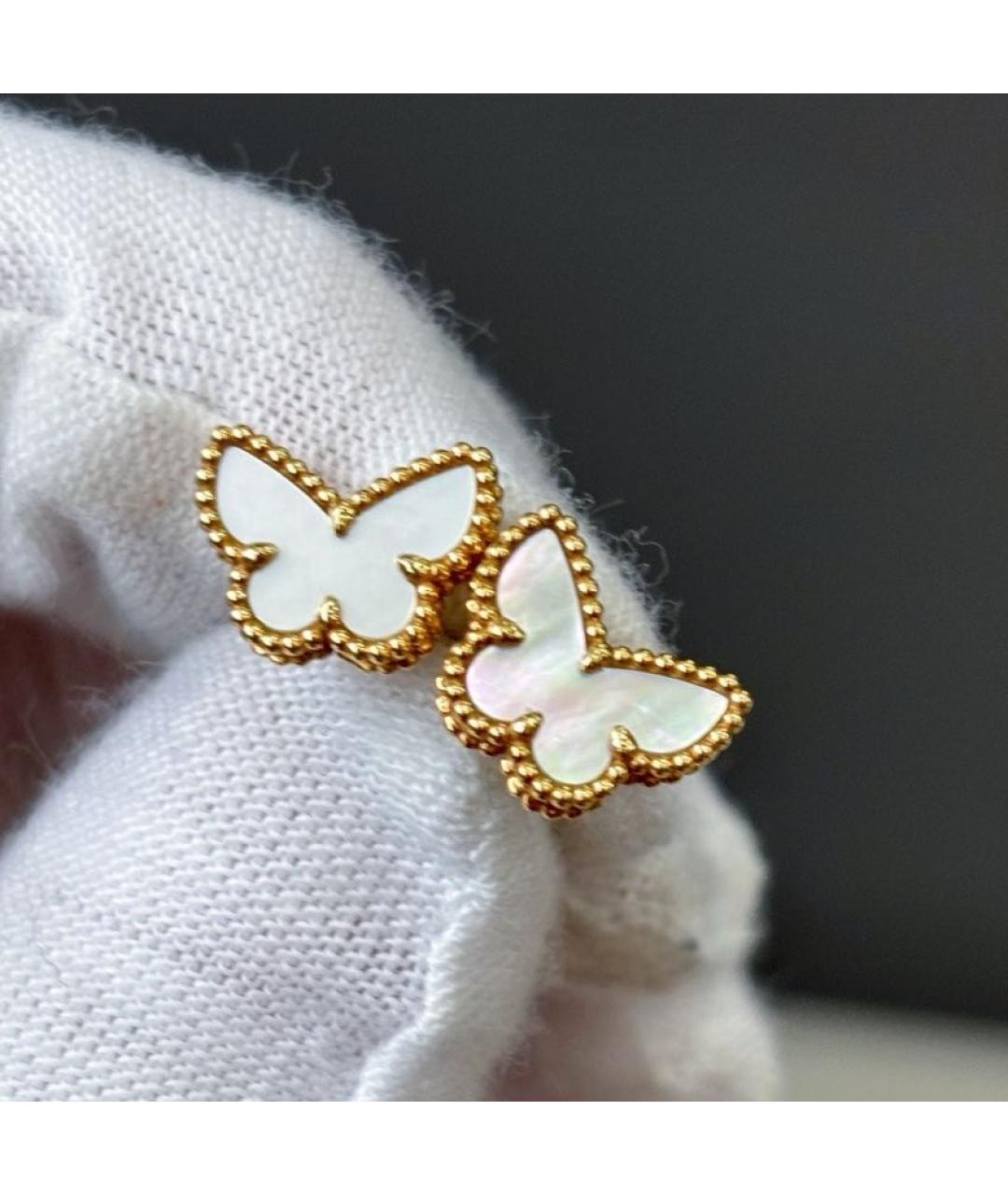 VAN CLEEF & ARPELS Белые серьги из желтого золота, фото 4