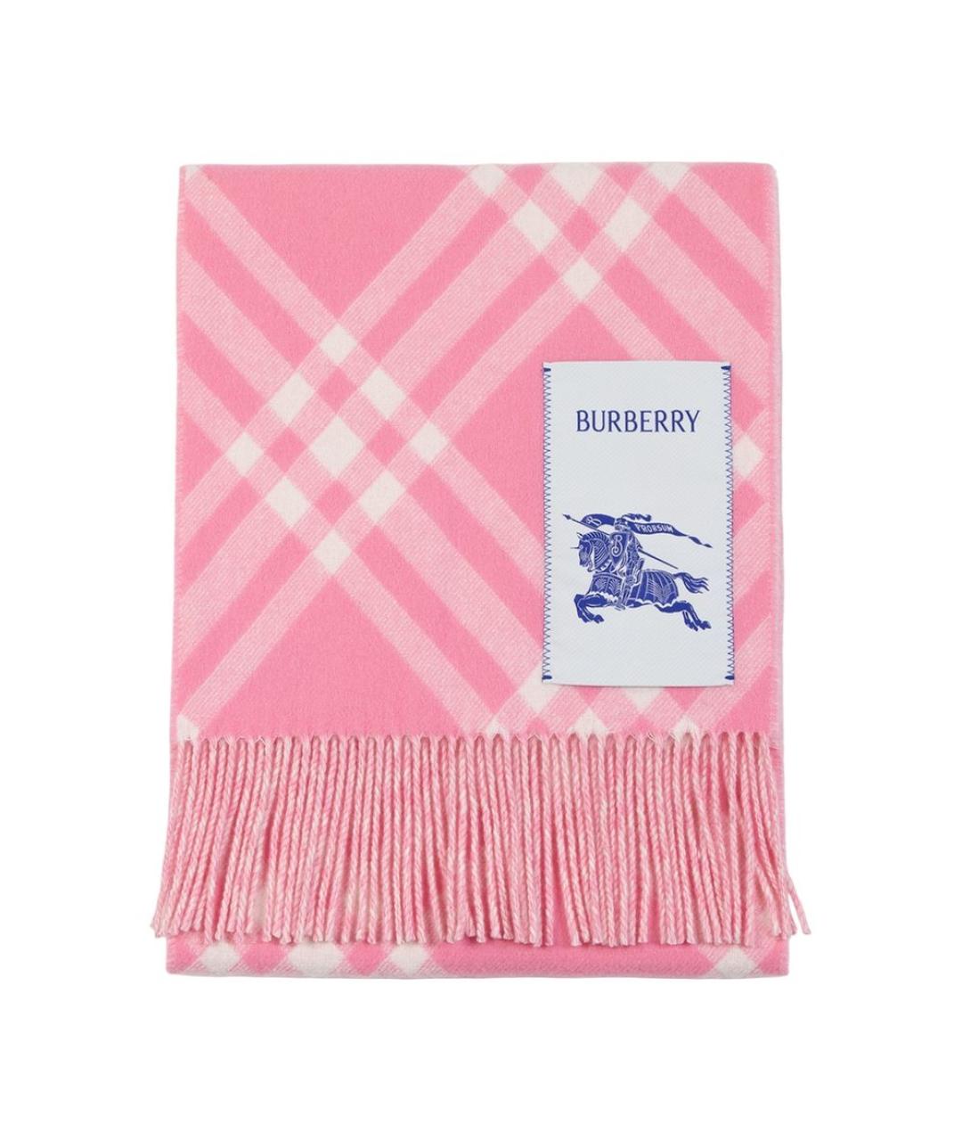 BURBERRY Розовый кашемировый шарф, фото 3