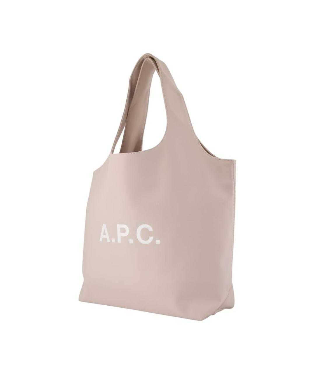 A.P.C. Белая синтетическая сумка тоут, фото 2