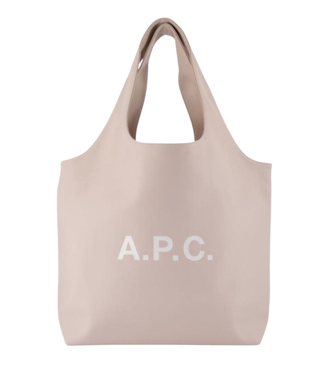 A.P.C. Белая синтетическая сумка тоут, фото 1