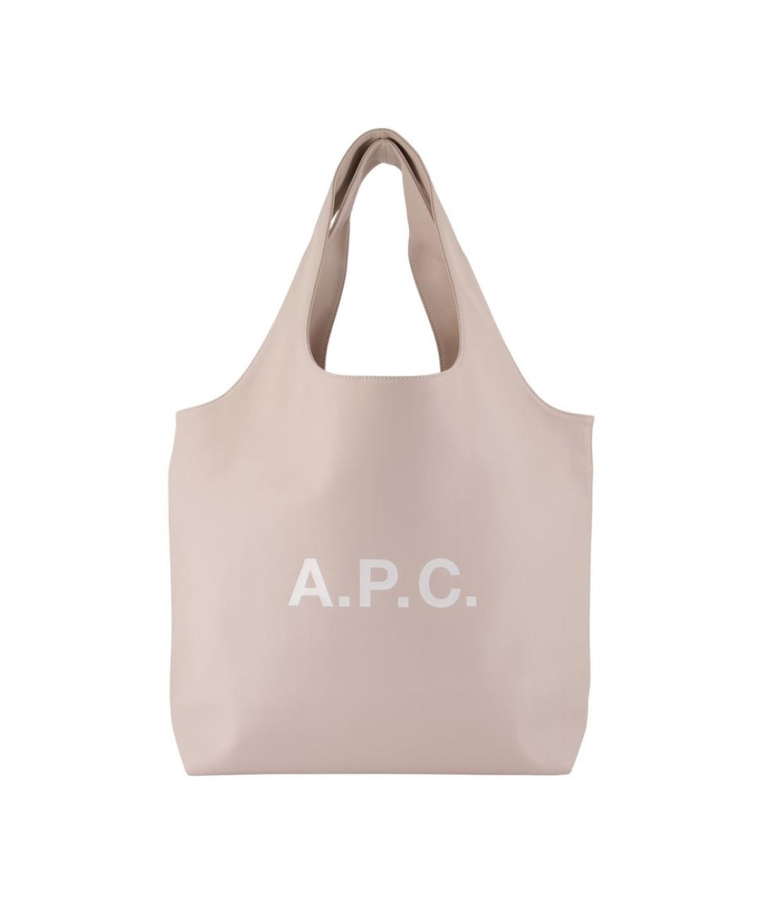 A.P.C. Белая синтетическая сумка тоут, фото 3