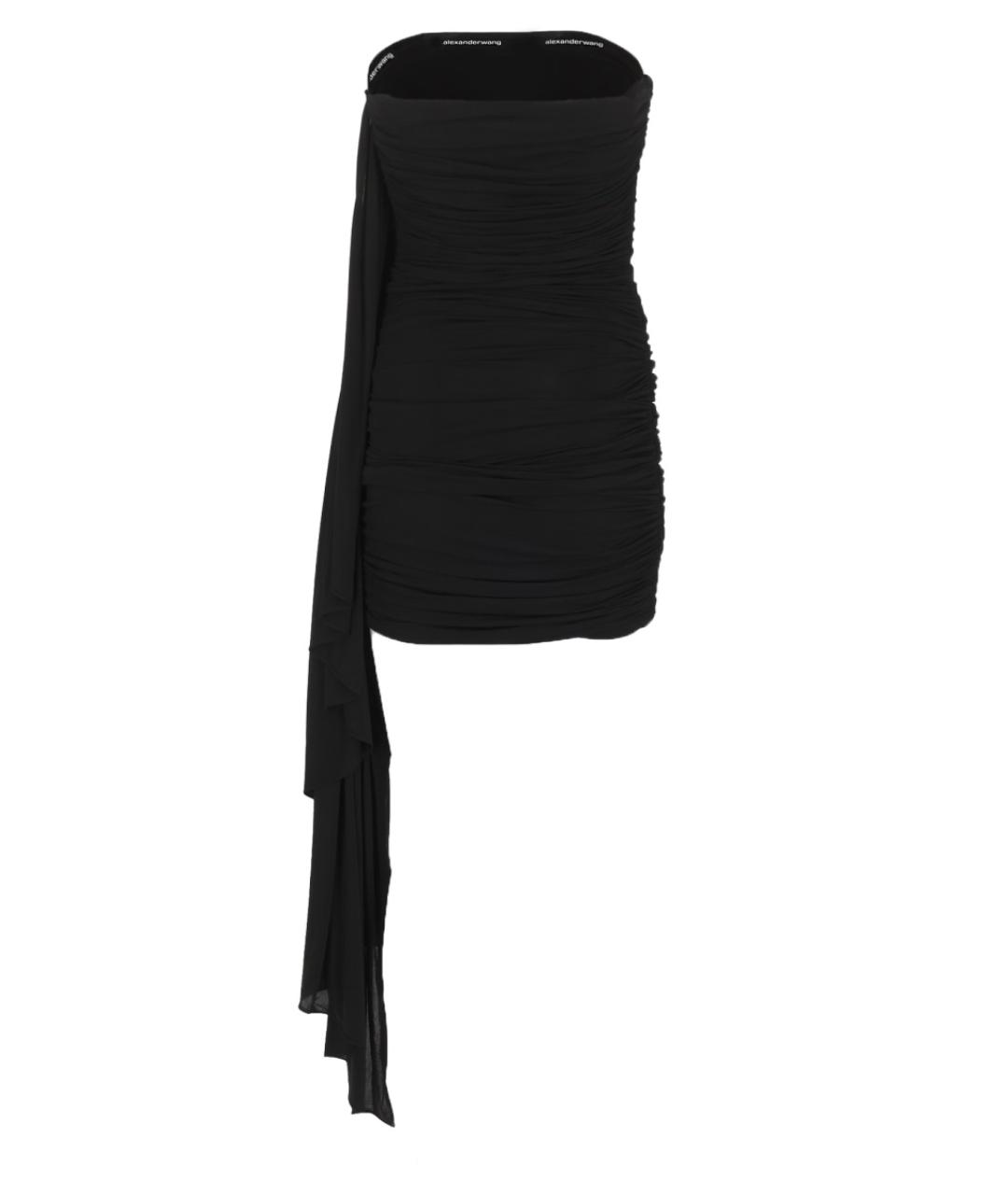 ALEXANDER WANG Черное вискозное повседневное платье, фото 2