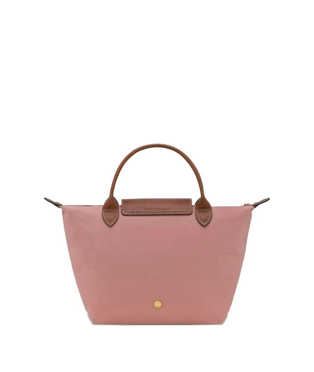 LONGCHAMP Розовая синтетическая сумка с короткими ручками, фото 3