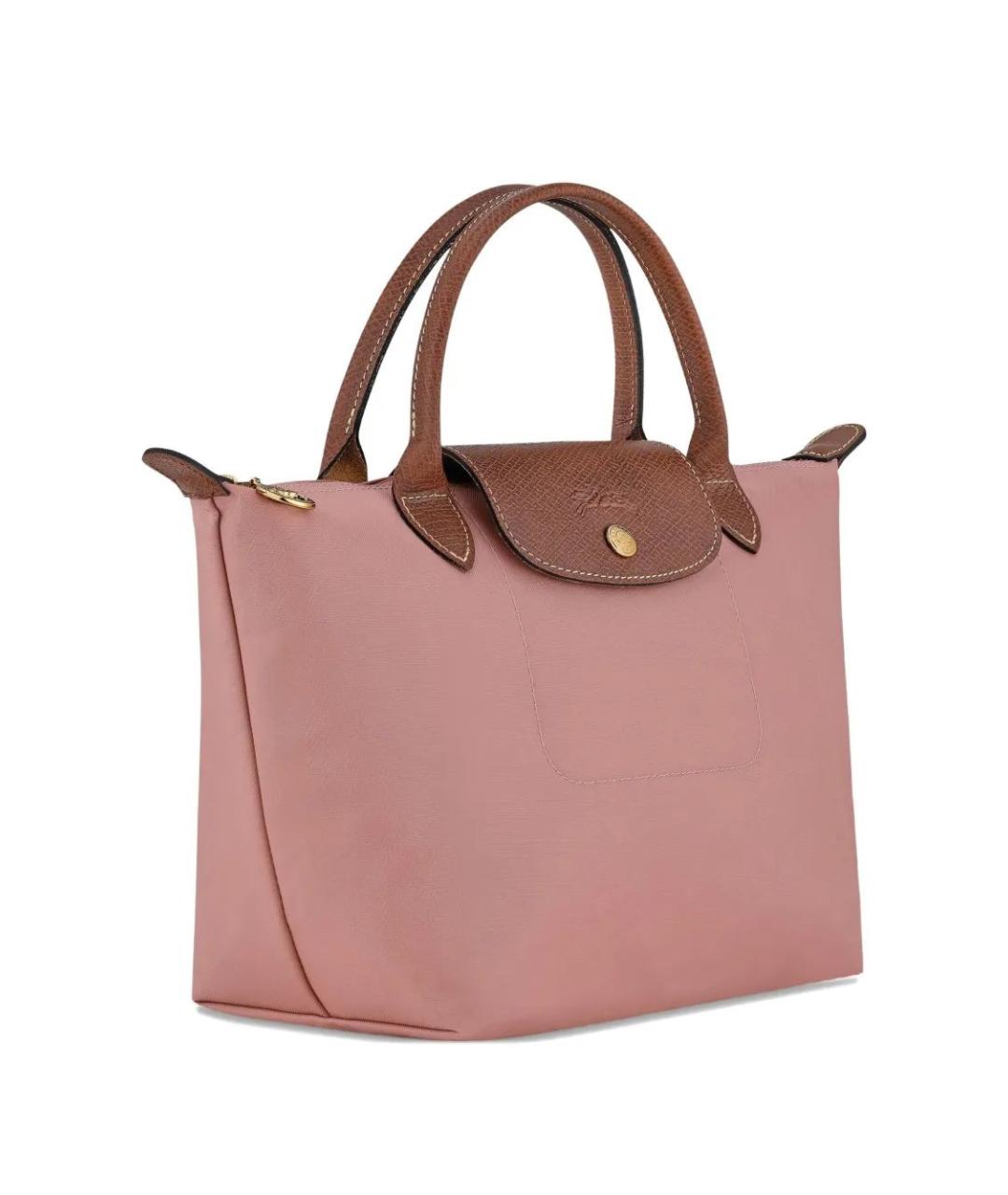 LONGCHAMP Розовая синтетическая сумка с короткими ручками, фото 4