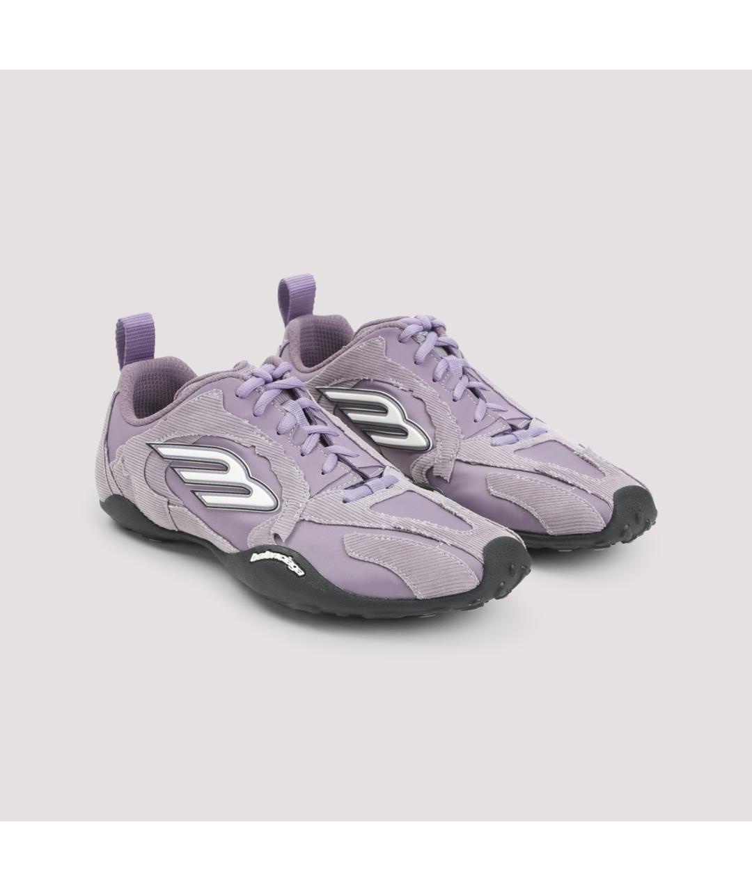 BALENCIAGA Фиолетовые кожаные кроссовки, фото 3