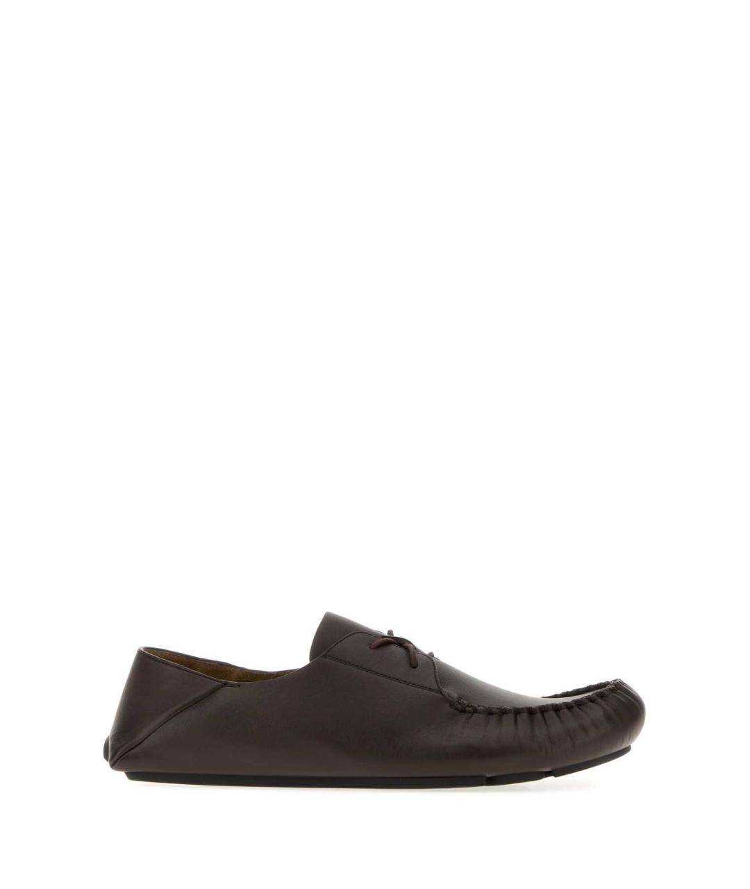 LOEWE Коричневые кожаные лоферы, фото 3