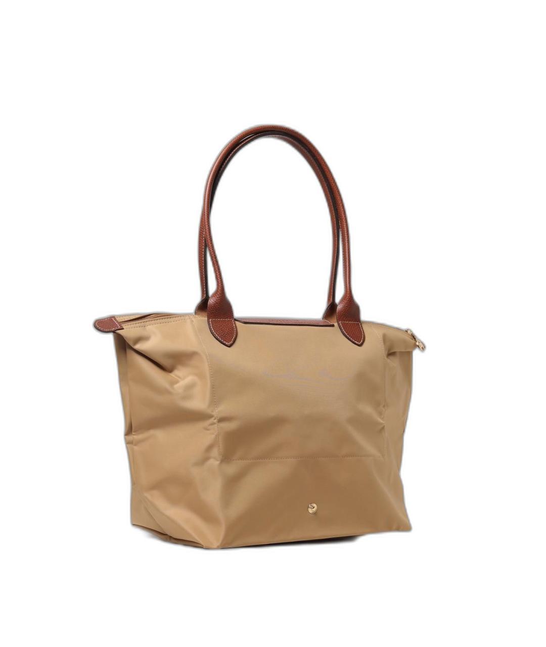 LONGCHAMP Коричневая синтетическая сумка тоут, фото 2