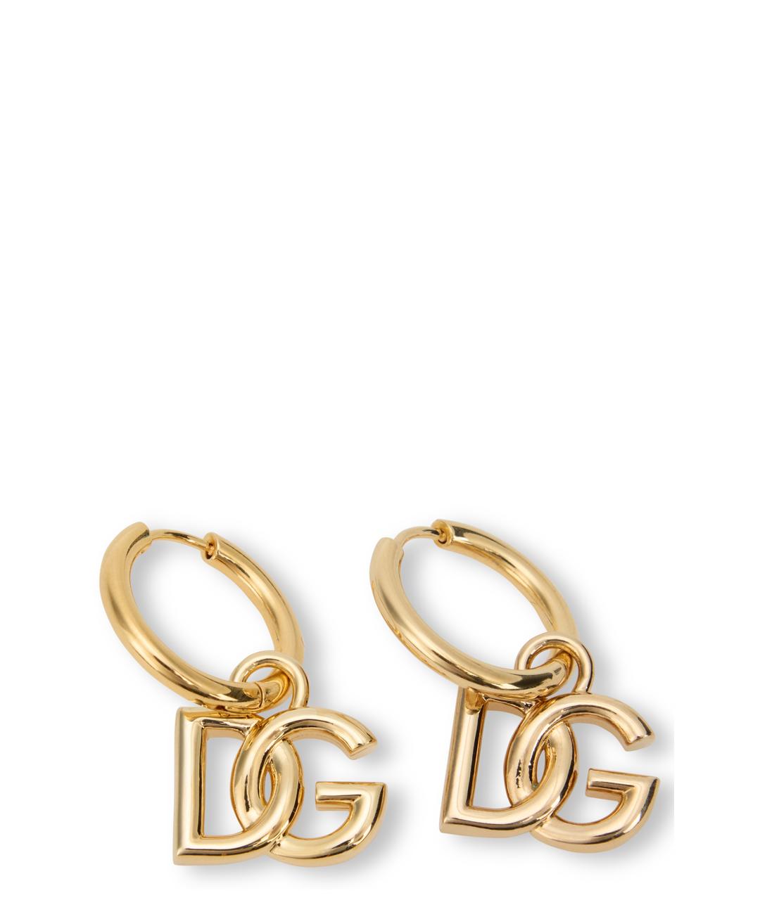 DOLCE&GABBANA Золотые металлические серьги, фото 1