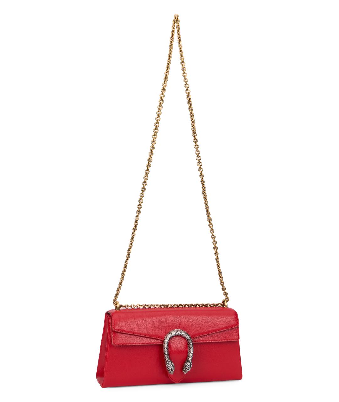 GUCCI Красная кожаная сумка через плечо, фото 3