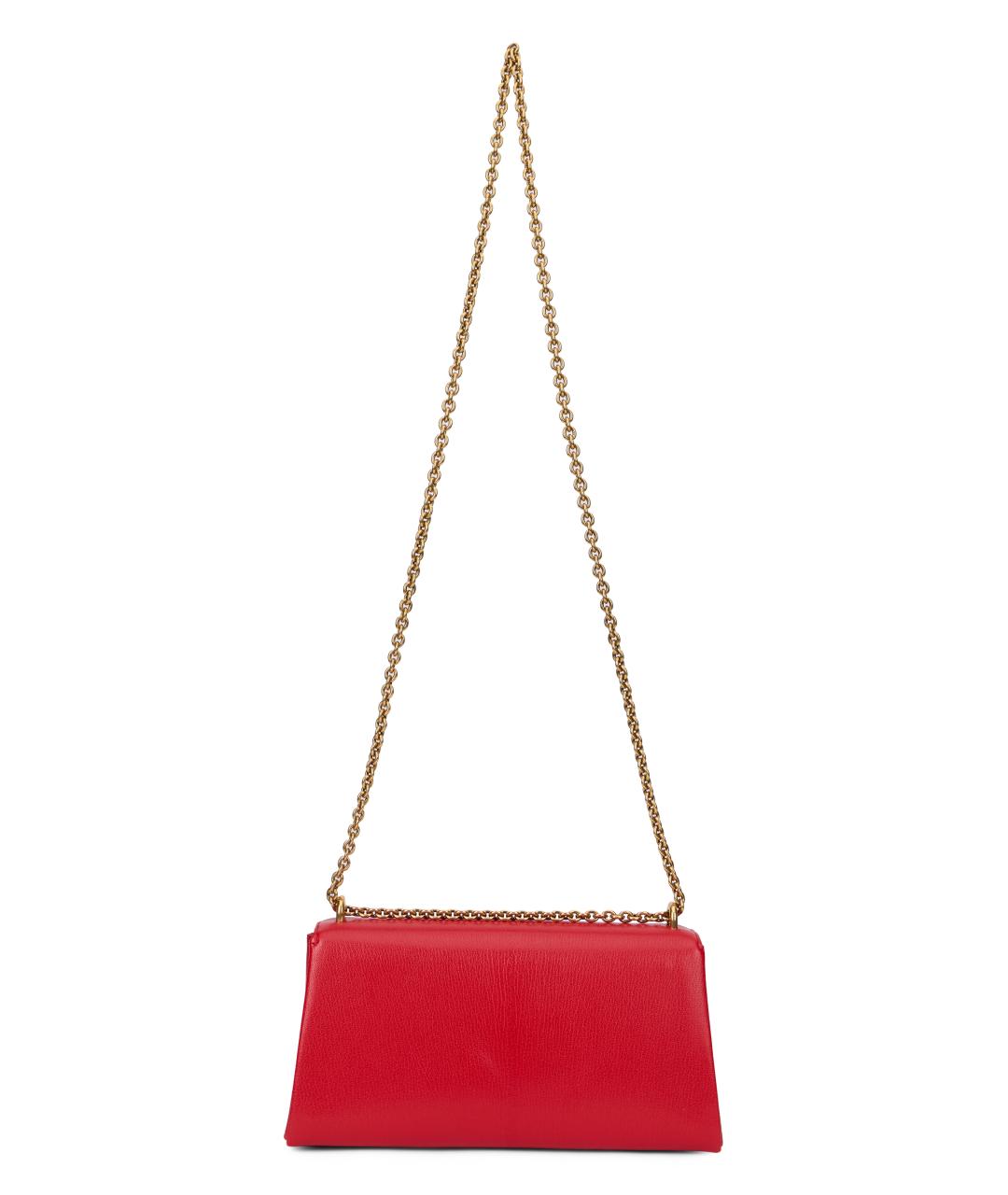 GUCCI Красная кожаная сумка через плечо, фото 4