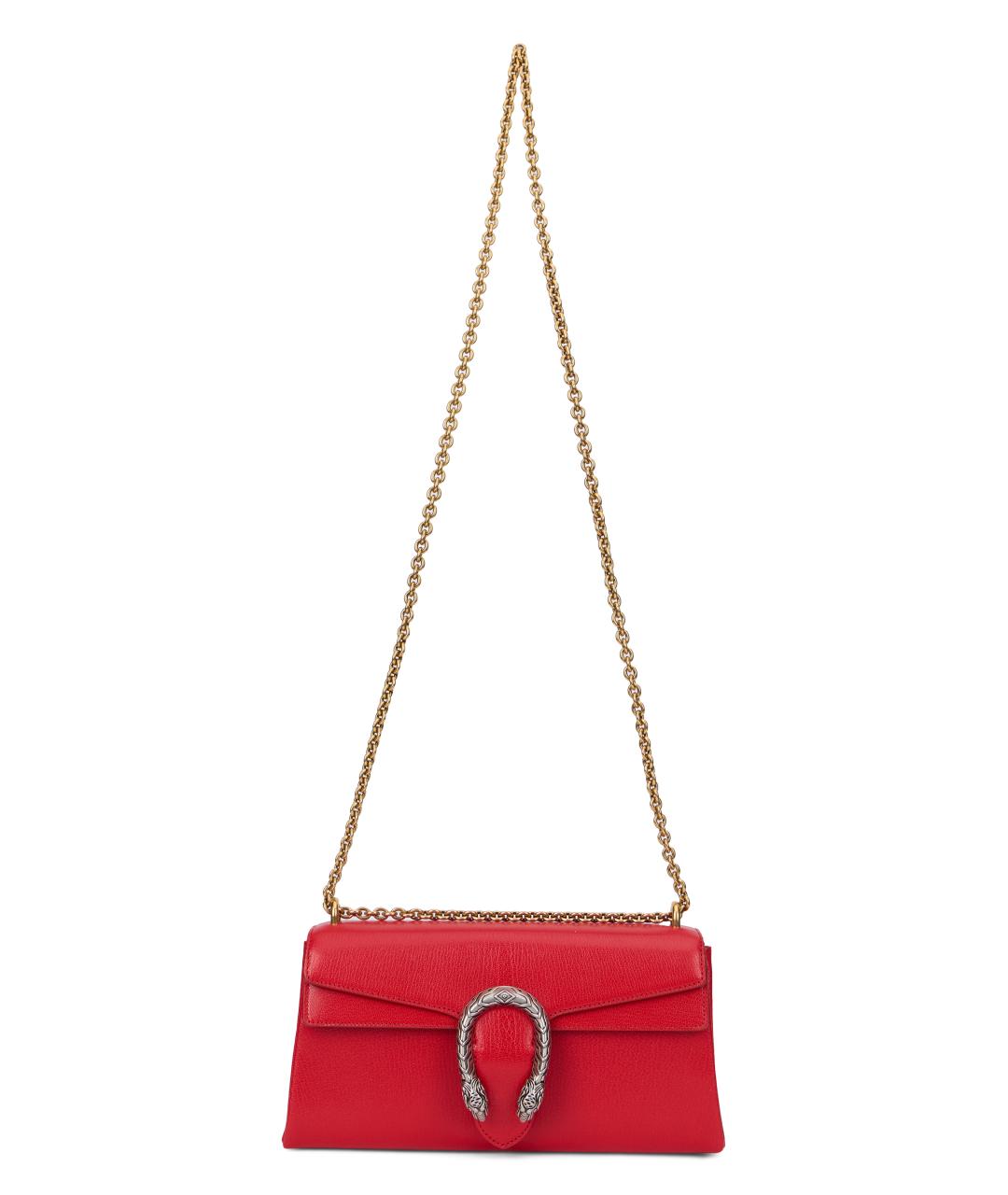GUCCI Красная кожаная сумка через плечо, фото 2